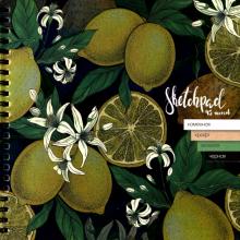 Скетчпад 45л,195х195мм,греб,ФРУКТЫ,4вида бум,52091