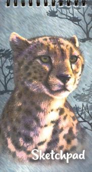 Скетчпад 45л,105x195мм,греб,ГЕПАРД,4вида бум,52103