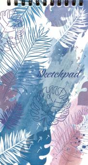 Скетчпад 45л,105x195мм,греб,ЛИСТЬЯ,4вида бум,52104