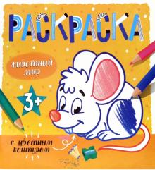 Раскраска с цв.контуром ЖИВОТНЫЙ МИР,53661