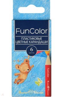 Карандаши цв.укороч.плас.6цв,FUNCOLOR,4вид,30-0089