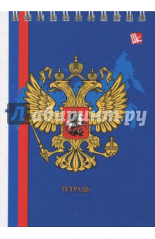 Блокнот 80л,А6,клетка,Гос.символика,тв.о.ТС6804228