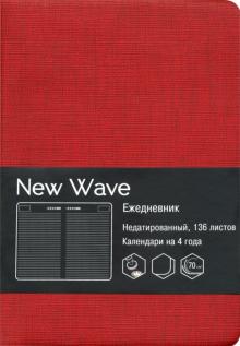 Ежедневник недат.136л,А6+,Красн,и.кож,ЕИНВ17613601
