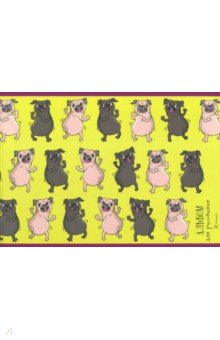 Альбом для рис.30л,Веселые мопсы,АЛ301714