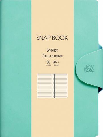 Блокнот 80л,А6+,лин,Snap book.Зеленый,БСБЛ6803643