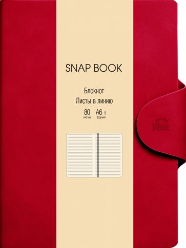 Блокнот 80л,А6+,лин,Snap book.Красный,БСБЛ6803646