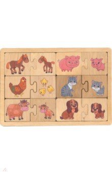 00738 Игра развивающая деревянная "Мама и малыш"