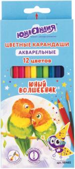 Карандаши 12цв. акв. "ЮНЫЙ ВОЛШЕБНИК" (181402)