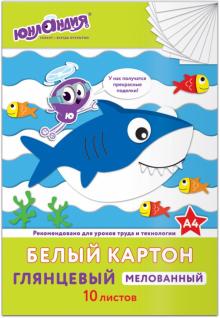 Картон белый 10л ЮНЛАНДИЯ мел. (129569)