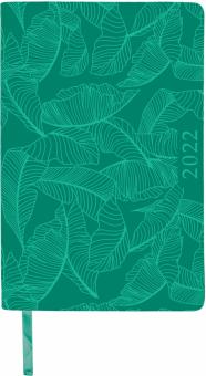 Ежедневник дат. 2022 А5 Foliage бирюзовый, 112818