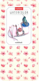 Блокнот 48л,А6,линия,клей,Watercolor,48Б6В2к