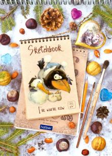 Скетчбук 60л,А5,спир,Забавная ворона,60Б5Aпс_20801