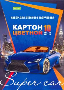 Картон цв.10л,10цв,клей,Cit super car,10Кц5к_24701