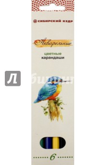 Карандаши 6цв "Птицы Сибири" аквар. (СК083/06)