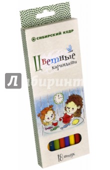 Карандаши 18цв "Ежик" шестигранные (СК028/18)