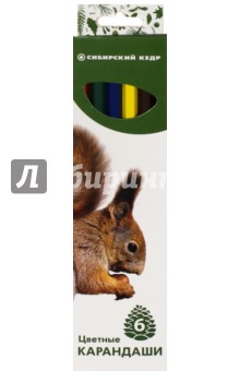 Карандаши 6цв "Звери" (СК035/06)