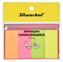 Закладки самокл.бумаж.50л,50x23мм,4цв,682006