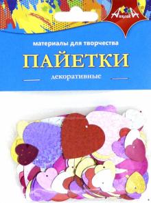 Декоративные пайетки Сердечки 2,С3573-09