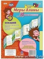 Плакат раскладной Меры длины. Математика из 9 секц