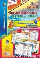 Комплект плакатов. Английский язык. Правила чтения