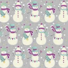 Бумага упаковочная Забавные снеговички 80861
