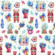 Бумага упаковочная Новогодний медвежонок 80864