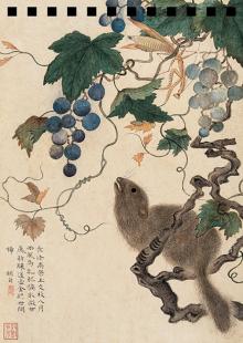 Сливы, птица, жук (блокнот)