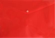 Конверт на кнопке А4 красн. DeLuxe DL801RED/1