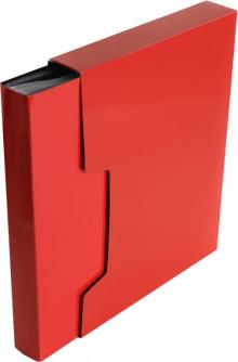 Папка 80 вклад. DeLuxe красн. DLVBOX80RED