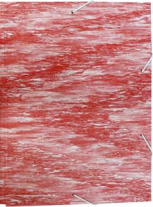 Папка на резинке  A4 пластик красн., MLPR07RED