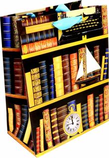 Пакет бумажный 17.8х22.9х9.8 Книги (81220)