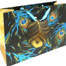 Пакет бумажный 32.4x26x12.7 Павлин (81238)