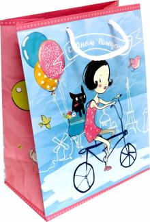 Пакет бумажный 17.8х22.9х9.8 Девочка (81244)