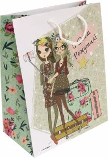 Пакет бумажный 17.8х22.9х9.8 Подружки (81246)