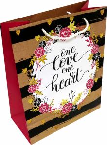 Пакет бумажный 26х32.4х12.7см Одна Любовь (81263)