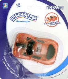 гибкий трек красный внедорожник, с 3 ламп.
