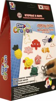 Clay Crayon Набор тесто-мелков 6цв по 30гр(Т19007)