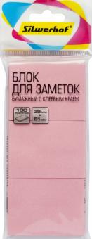 Блок д/зап.самокл.100л,38x51,п.розов,3шт,682154-03