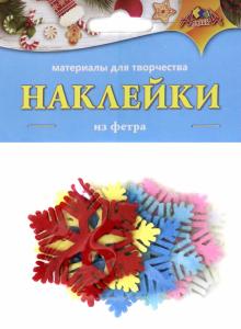 НГ Наклейки из фетра из фетра Снежинка,С3743