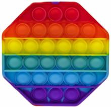 Игрушка-антистресс шестиугольник радужный,Т21585
