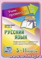 Русский язык. Орфограммы в суффиксах имен существительных. 5-11 классы