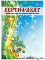 Сертификат участника новогоднего праздника (детский)