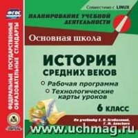 История Средних веков. 6кл.. Рабочая программа и технологические ка