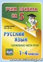 Русский язык. Служебные части речи. 1-4кл. Таблица-плакат 420х297