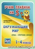 Окружающий мир. Луна - спутник Земли. 1-4кл. Таблица-плакат 420х2