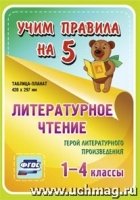 Литературное чтение. Герой лит-го пр-ия. 1-4кл. Таблица-плакат