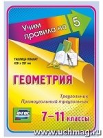 Геометрия. Треугольник. Прямоугольный треугольник. 7-11 кл. Таблица