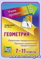 Геометрия. Равенство треугольников. Признаки равенства треугольников