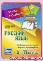 Русский язык. Орфограммы в корнях. Корни с чередованием. 5-11 кл. табл