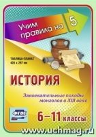 История. Завоевательные походы монголов в XIII веке. 6-11кл. Табл